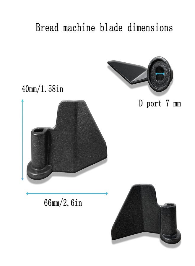 OUSTUE Bread Maker Paddles (Set of 2) Suitable for Hamilton Beach, Elite Gourmet 2lb Bread Makers, Sunbeam Bread Makers, Regal, and Oster Bread Makers - Image 2