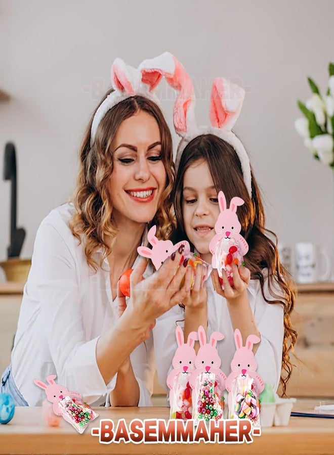بيسماهير 30 كيس حلوى على شكل أرنب عيد الفصح، أكياس ورقية شفافة مزينة برسومات كرتونية لأرانب وجزر، أكياس حلوى على شكل بسكويت، أكياس تغليف هدايا لحفلات أعياد الميلاد وحفلات الزفاف، لوازم تزيين - Image 5