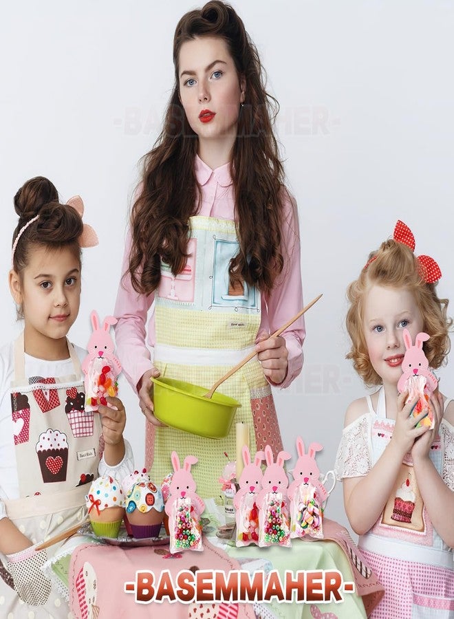 بيسماهير 30 كيس حلوى على شكل أرنب عيد الفصح، أكياس ورقية شفافة مزينة برسومات كرتونية لأرانب وجزر، أكياس حلوى على شكل بسكويت، أكياس تغليف هدايا لحفلات أعياد الميلاد وحفلات الزفاف، لوازم تزيين - Image 4