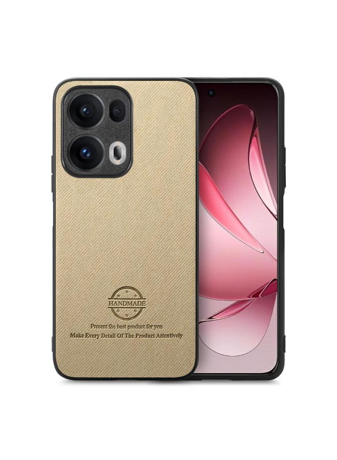 The Bros Case For OPPO Reno13 Pro Global Twill Fabric Leather Skin Back Phone Case