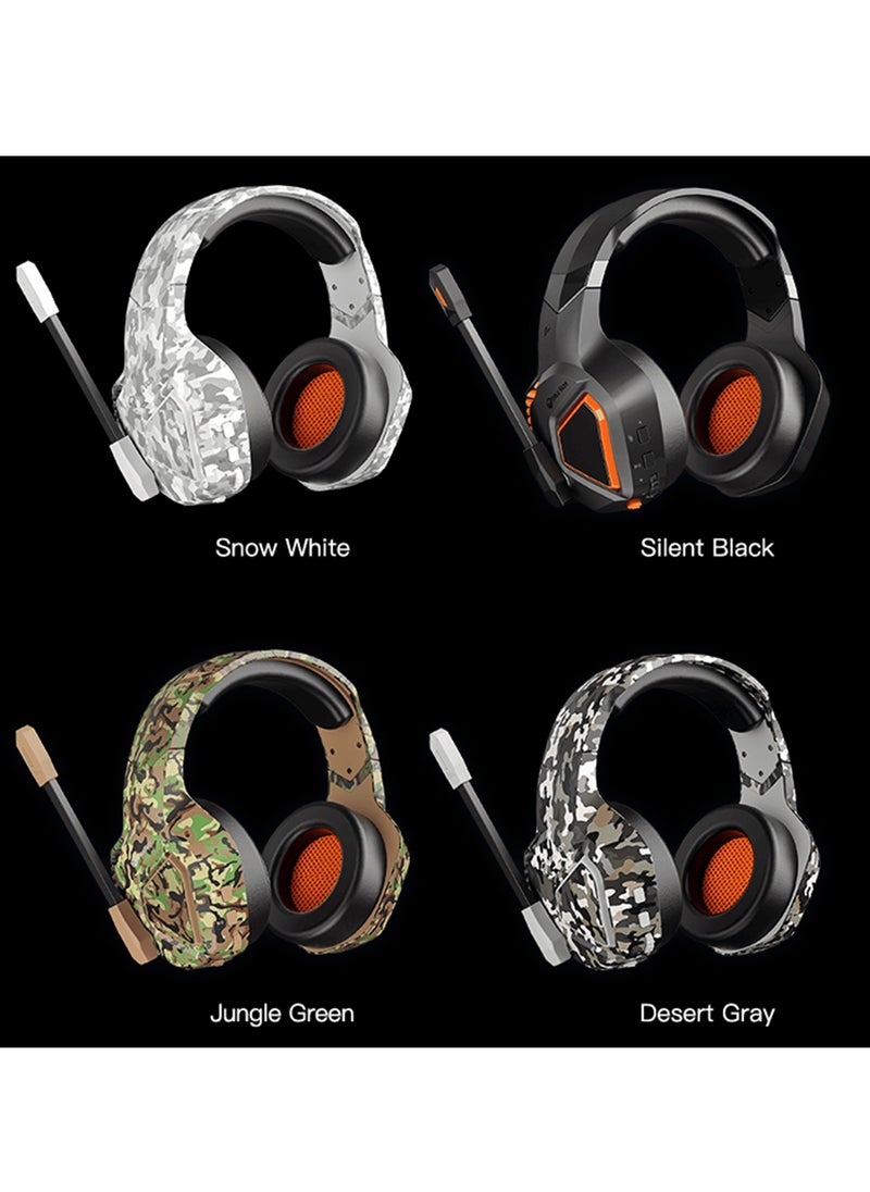 Meetion - MEETION Surround Sound Wireless Gaming Headset BTH014 2.4g/Bluetooth/wired three-mode connection Rotatable noise-cancelling microphone Lightweight soft white leather earmuffs - Image 1