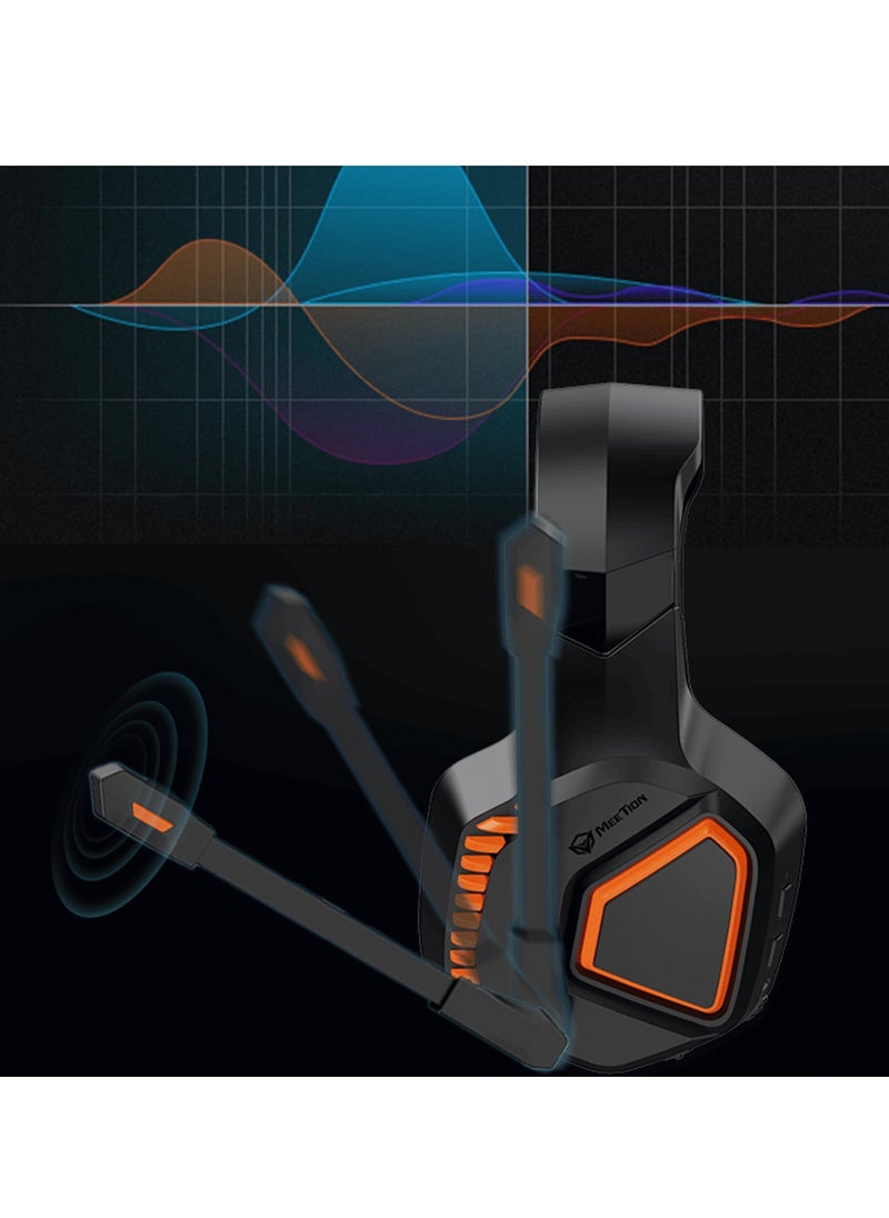 Meetion - MEETION Surround Sound Wireless Gaming Headset BTH014 2.4g/Bluetooth/wired three-mode connection Rotatable noise-cancelling microphone Lightweight soft white leather earmuffs - Image 1