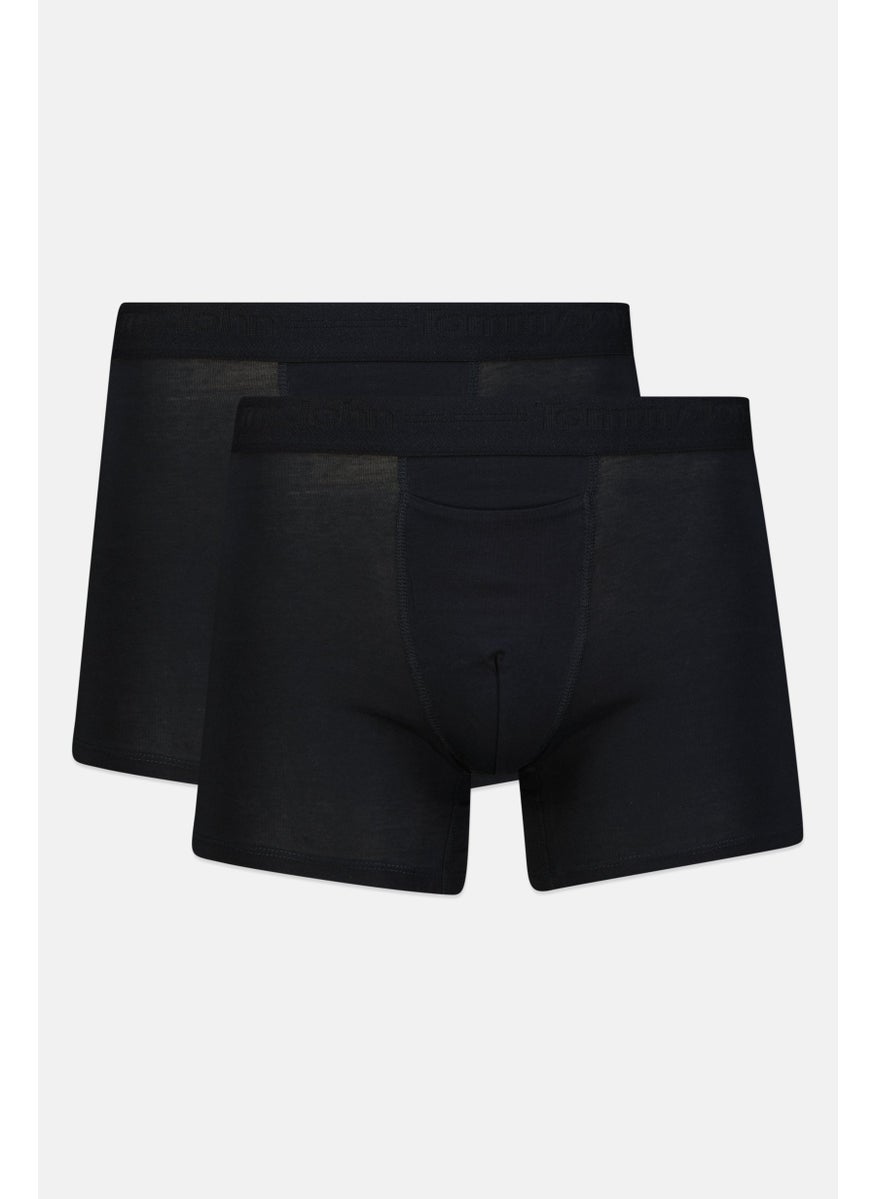 Tommy John - Men 2 Pack 4 Inseam Solid Trunk, Black - Image 1