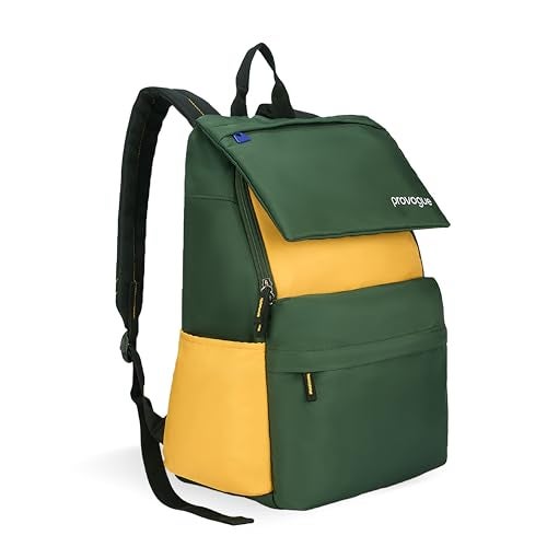 Provogue Plyn 24 litres everyday backpack bag for man with 15.6 inch laptop compartment, stylish contemporary daily use college, office & outdoor backpack bags for women with organiser (Forest Olive) - Image 1