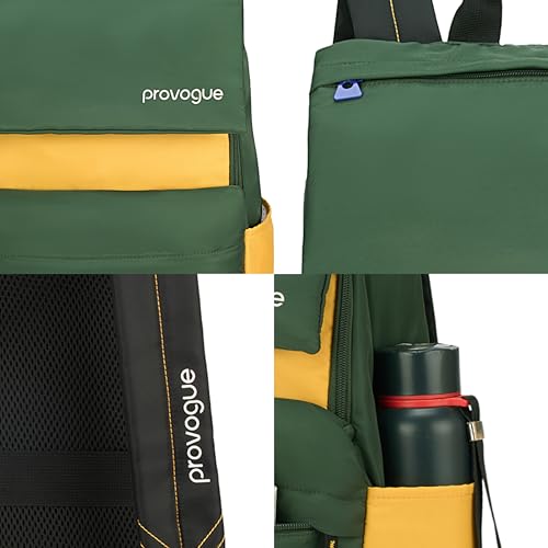Provogue Plyn 24 litres everyday backpack bag for man with 15.6 inch laptop compartment, stylish contemporary daily use college, office & outdoor backpack bags for women with organiser (Forest Olive) - Image 4