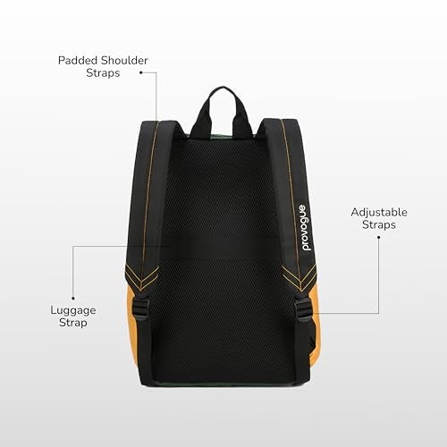 Provogue Plyn 24 litres everyday backpack bag for man with 15.6 inch laptop compartment, stylish contemporary daily use college, office & outdoor backpack bags for women with organiser (Forest Olive) - Image 3