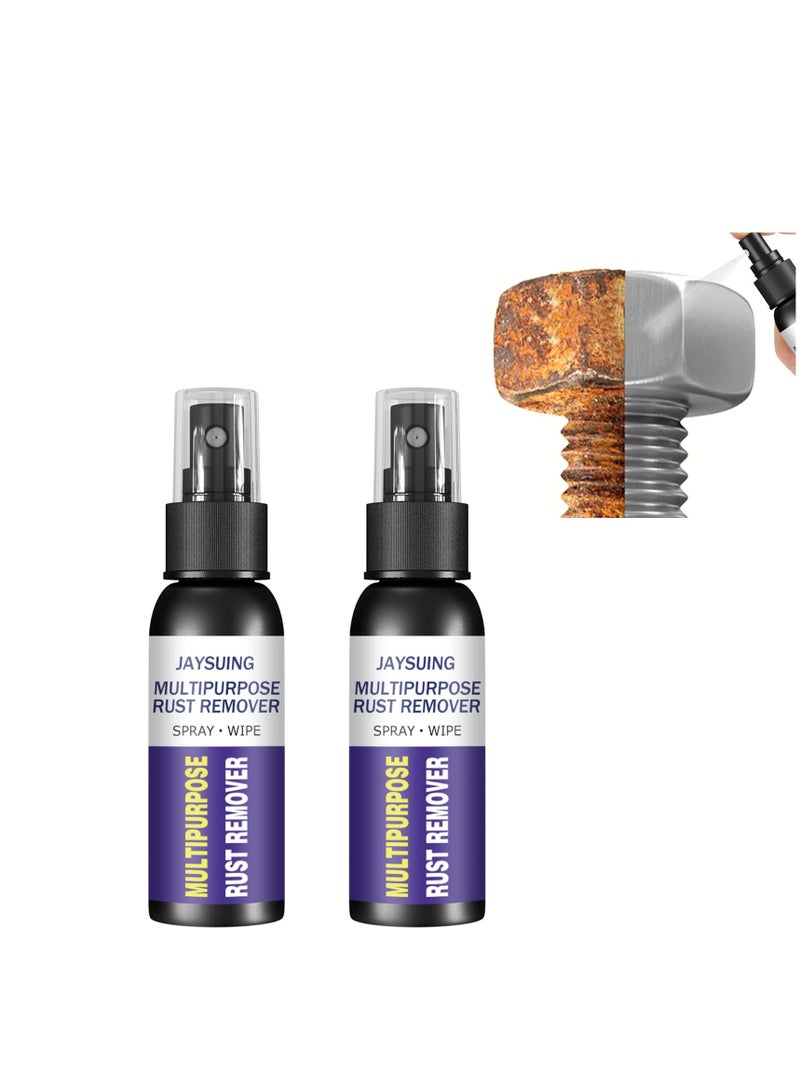 SYOSI Rust Remover Spray, Multi-Purpose Rust Remover Rust Inhibitor Derusting Spray, Rustout Instant Remover Spray, Anti Rust Inhibitor Derusting Spray, Car Maintenance Cleaning Rust Dissolver 50ml -2pcs - Image 1
