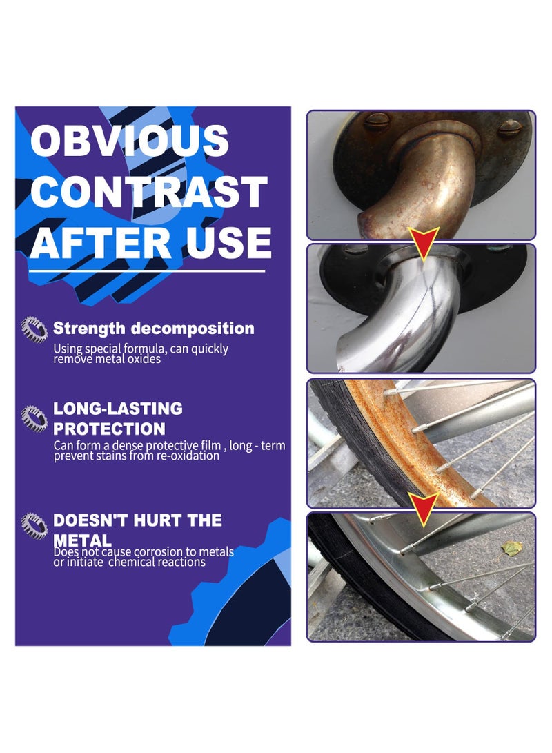 SYOSI Rust Remover Spray, Multi-Purpose Rust Remover Rust Inhibitor Derusting Spray, Rustout Instant Remover Spray, Anti Rust Inhibitor Derusting Spray, Car Maintenance Cleaning Rust Dissolver 50ml -2pcs - Image 4