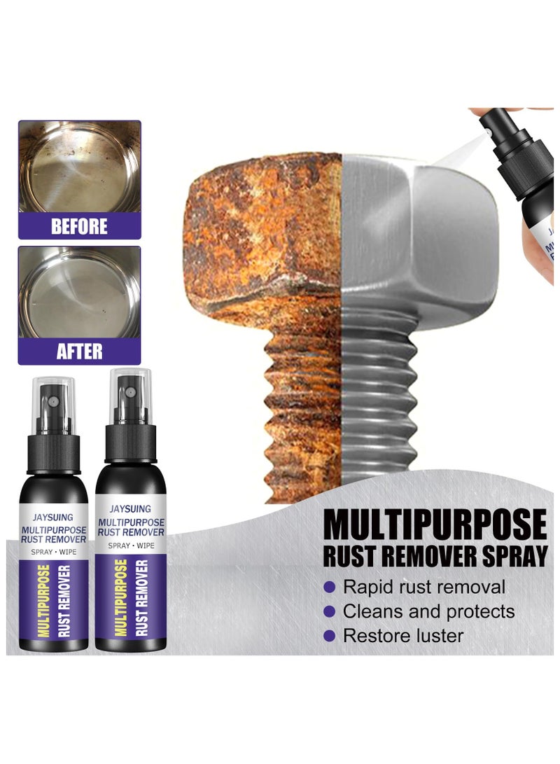 SYOSI Rust Remover Spray, Multi-Purpose Rust Remover Rust Inhibitor Derusting Spray, Rustout Instant Remover Spray, Anti Rust Inhibitor Derusting Spray, Car Maintenance Cleaning Rust Dissolver 50ml -2pcs - Image 2