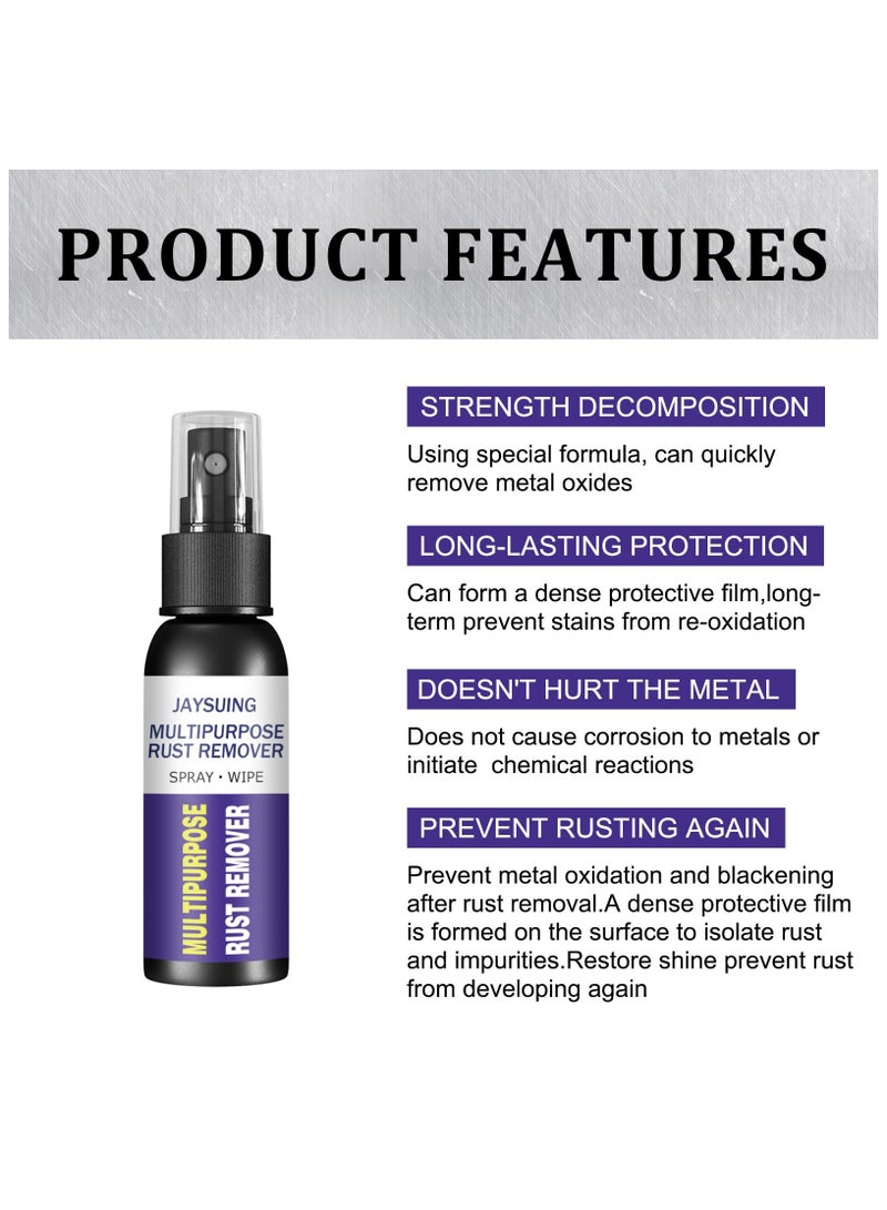 SYOSI Rust Remover Spray, Multi-Purpose Rust Remover Rust Inhibitor Derusting Spray, Rustout Instant Remover Spray, Anti Rust Inhibitor Derusting Spray, Car Maintenance Cleaning Rust Dissolver 50ml -2pcs - Image 3