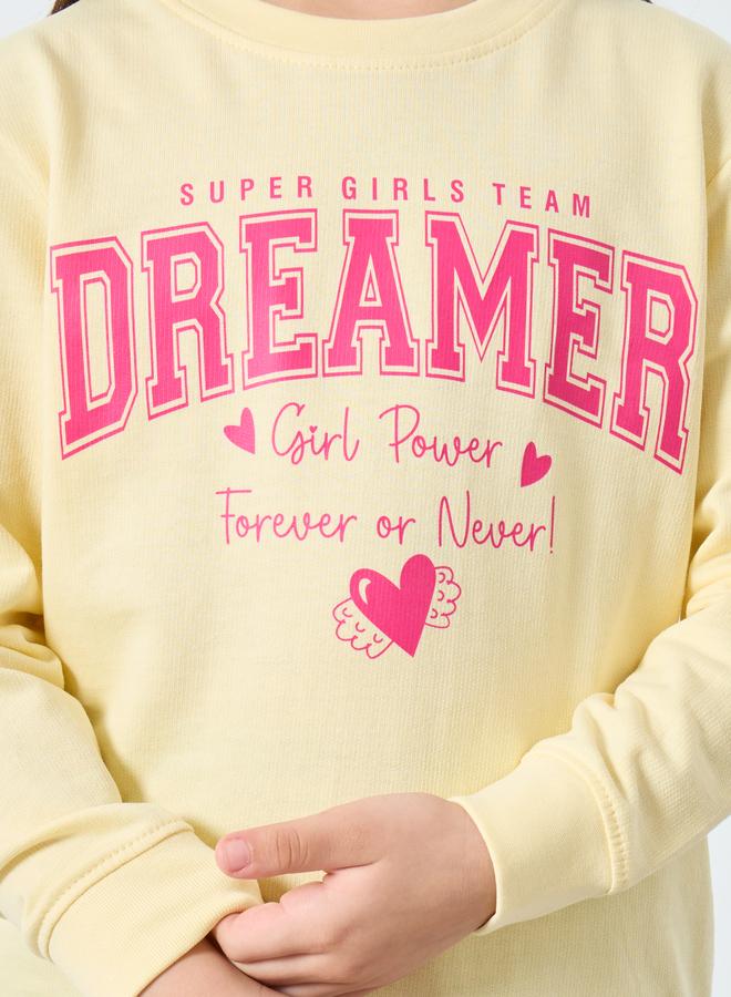 Styli Girls Yellow Dreamer Graphic Sweatshirt - Image 3