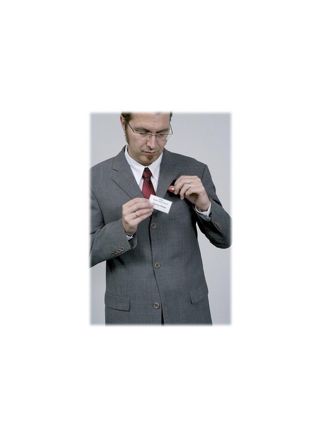 ديورابل حامل شارة اسم محدب قابل للطي، مغناطيس مزدوج، 3 3/4 × 2 1/4، شفاف، 10 قطع - Image 5