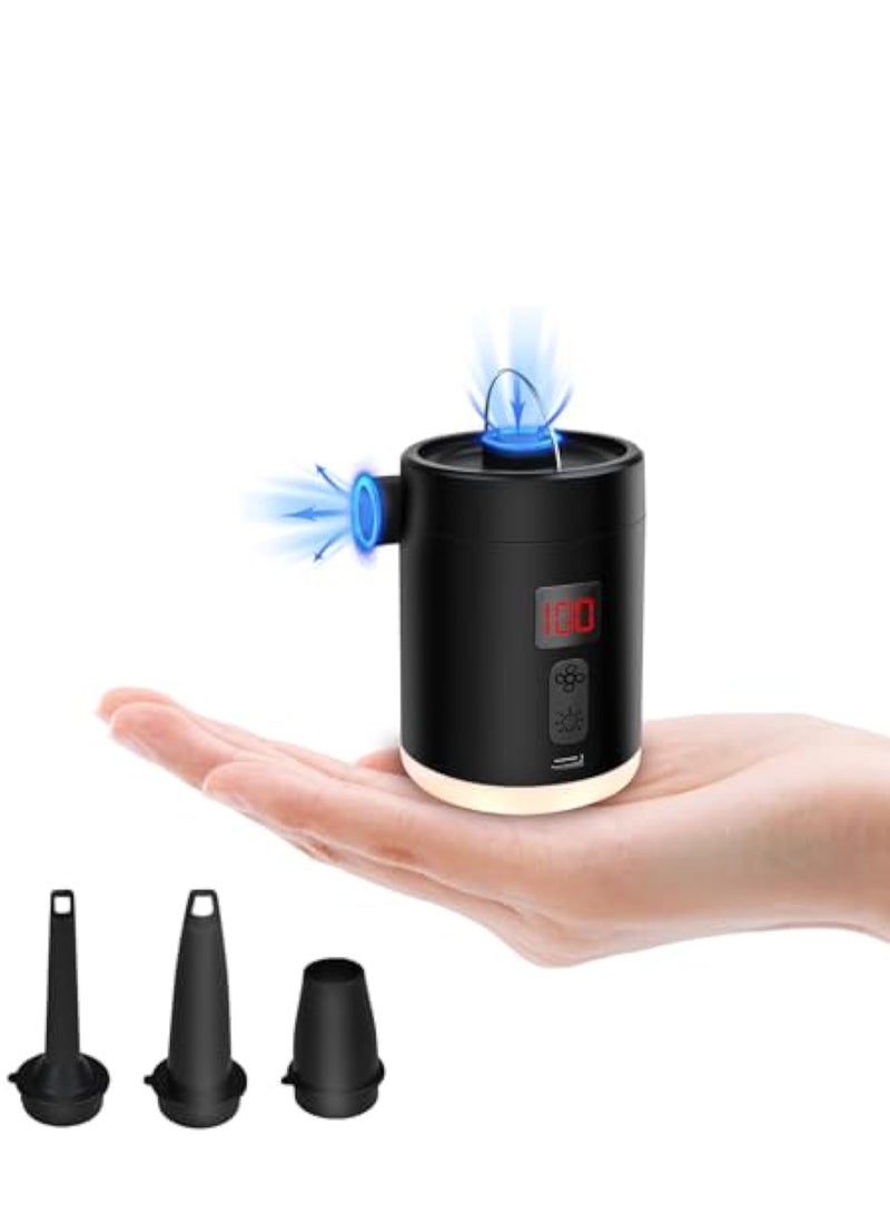 Barakah 2024 Portable Air Pump with Camping Lantern, Portable Air Pump for Inflatables, Electric Air Pump, Inflator/Deflator & LED Light, Air Mattresses, air beds, Inflatable Pools, and so - Image 1