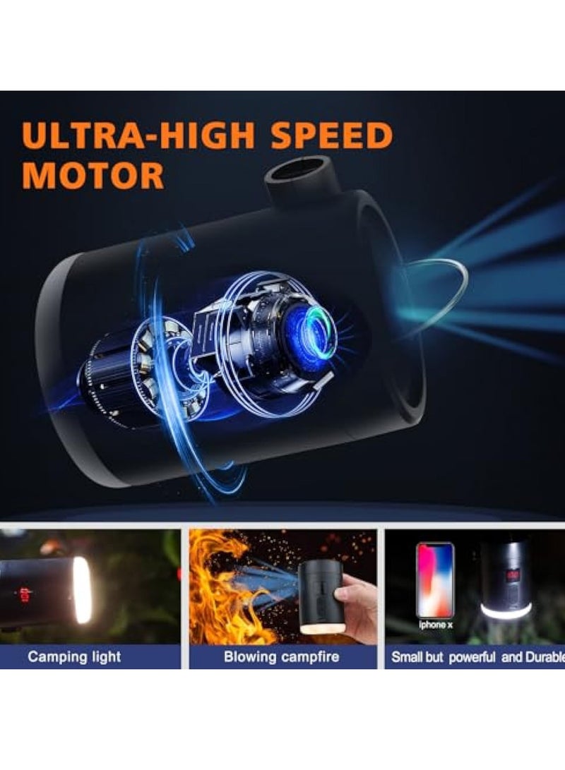 Barakah 2024 Portable Air Pump with Camping Lantern, Portable Air Pump for Inflatables, Electric Air Pump, Inflator/Deflator & LED Light, Air Mattresses, air beds, Inflatable Pools, and so - Image 4