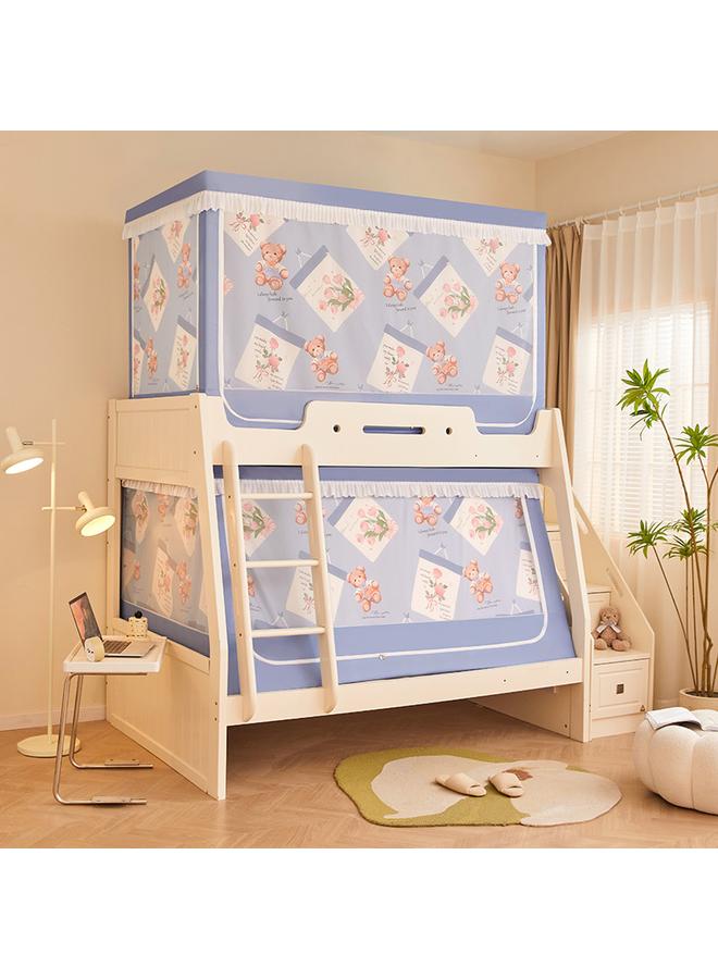 Bluejw Shading Curtain Upper And Lower Bunk Bed Mosquito Net Student Dormitory Single Encrypted Mosquito Net Three-door Paint Zipper Square Net - Image 1