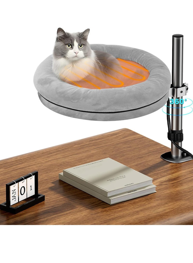 general The desktop rotating heating cat nest flannel fabric is warm and soft, removable and washable, and the height can be adjusted. - Image 1