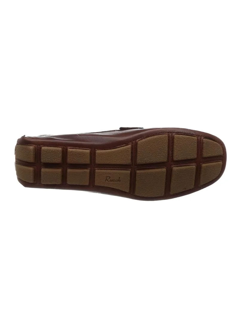 RUOSH Mens Innovative Dual Tone Loafer Slip on Driving Comfort Leather Work Office Formal Occasion Party Casual Wear Italian Design Anti Skid Padded Insole Fashion Premium Shoes