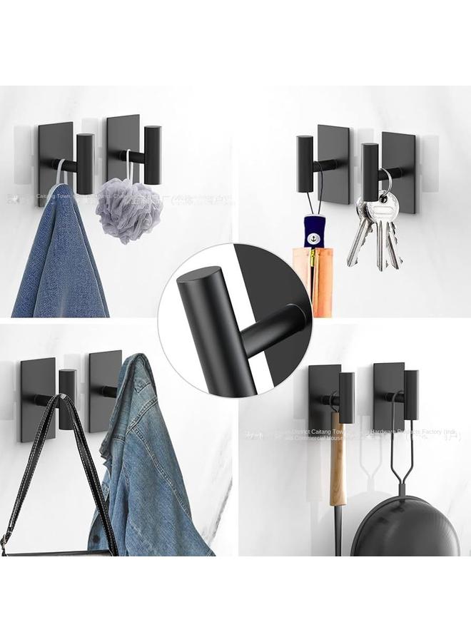 Bluejw In Stock Stainless Steel Coat Hook Hook Toilet Nail-free Rectangular Bottom Single Hook Seamless Sticky Hook Coat Hook - Image 4