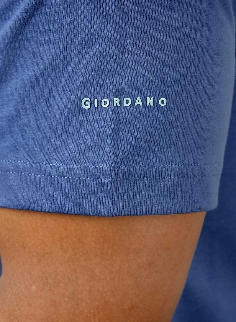 GIORDANO  Men's Giordano Cotton Crewneck Slim Fit Tee - Short Sleeve for Men | Best Price UAE