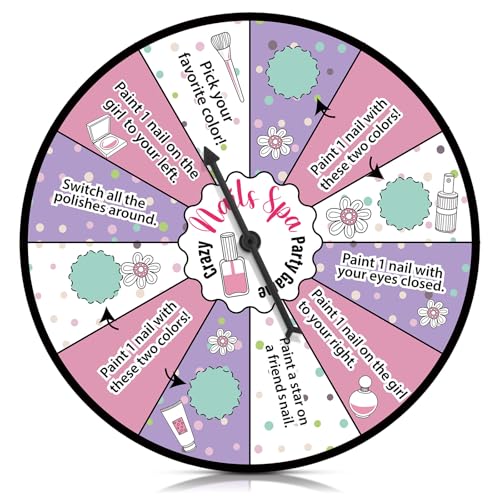 Hollowfly Spa Party Game with Spinner Game Board Nail Challenge Game Board for Sleepover Party Spa Party Slumber Party Supplies Party Pajama Party Spa Birthday Party Favors - Image 1