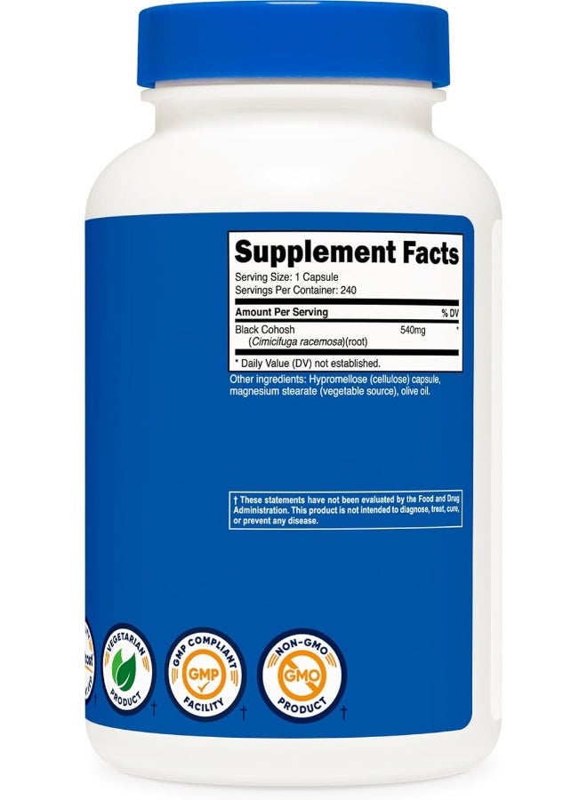 Nutricost عشبة كوهوش السوداء 540 مجم 240 كبسولة خالية من الجلوتين من نونجمو - Image 5