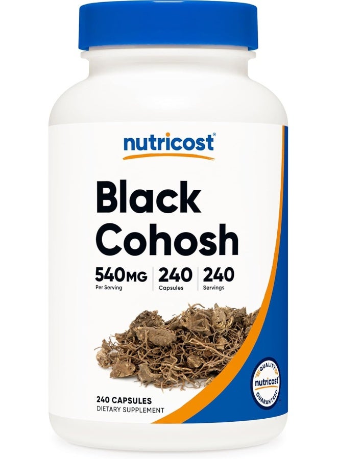 Nutricost عشبة كوهوش السوداء 540 مجم 240 كبسولة خالية من الجلوتين من نونجمو - Image 1