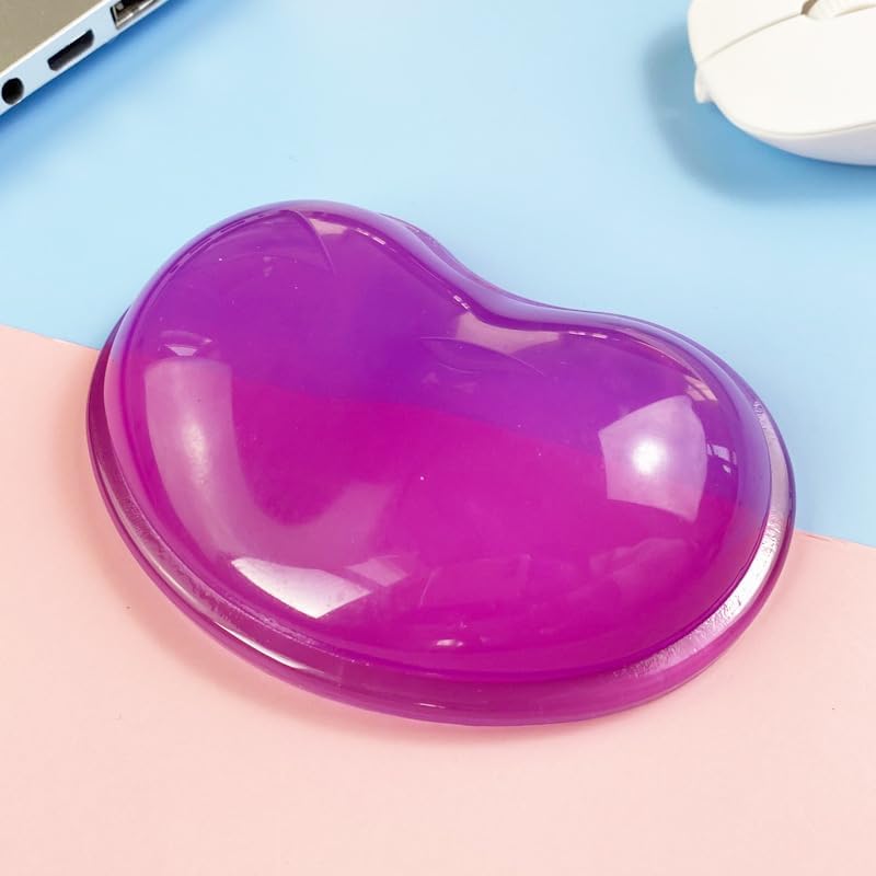 LetGoShop Ergonomic Gel Wrist Rest for Mouse, Computer Mouse Wrist Support for Arm Pain Relief, Heart-Shaped Cute Hand Wrist Cushion for Home and Office Working Gaming Anti-Fatigu - Image 2
