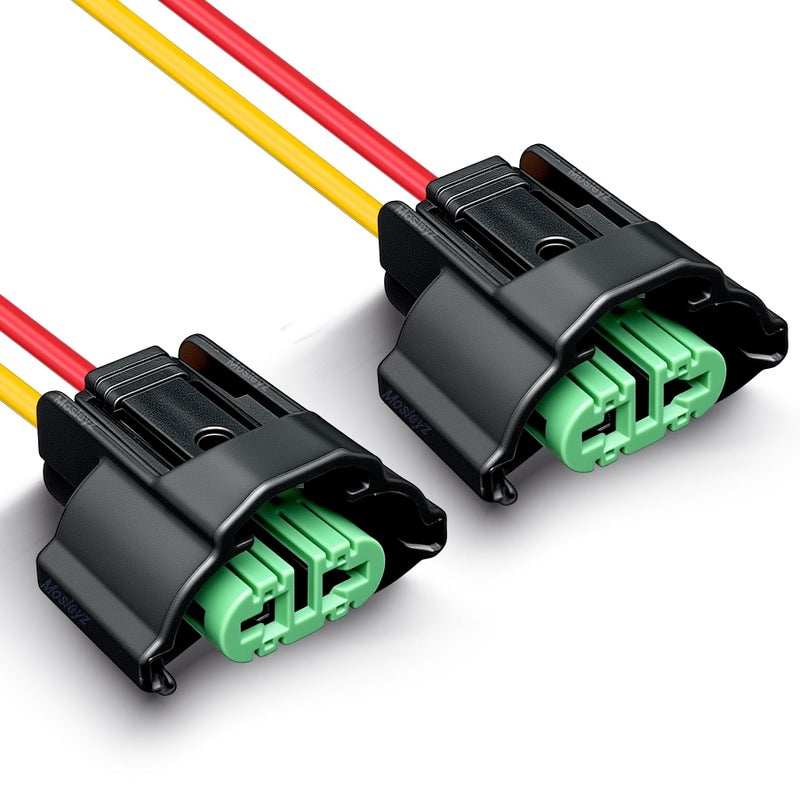 Mosleyz H8 H9 H11 880 881 Female Adapter Pigtail Connector Replace OEM Headlight Fog Light Wiring Harness Retrofit for Toyota GMC Chevy Honda Jeep Ford Dodge Bulb LED Headlamp Universal Fit Pack of 2 - Image 3