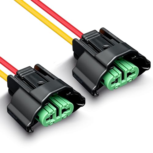 Mosleyz H8 H9 H11 880 881 Female Adapter Pigtail Connector Replace OEM Headlight Fog Light Wiring Harness Retrofit for Toyota GMC Chevy Honda Jeep Ford Dodge Bulb LED Headlamp Universal Fit Pack of 2 - Image 1