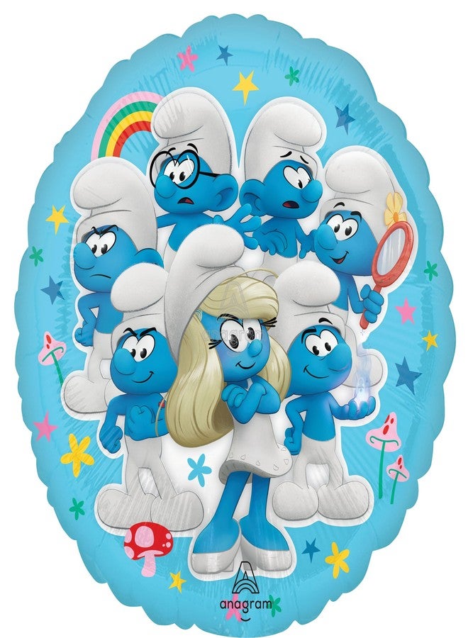 Anagram Birthday Party Supplies Smurf's Theme Balloon Bouquet Decorations - Image 3