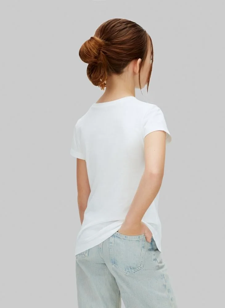 Calvin Klein Jeans Youth Script Logo Slim Short-Sleeve T-Shirt