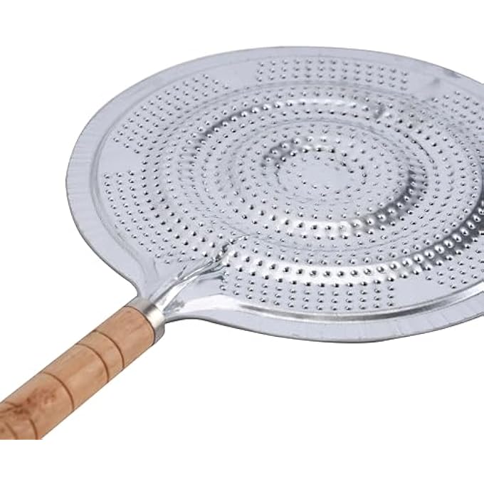 ديلكاسا DC3006 حلقة طهي على نار هادئة بمقبض خشبي مقاس 21 سم فضي - Image 2