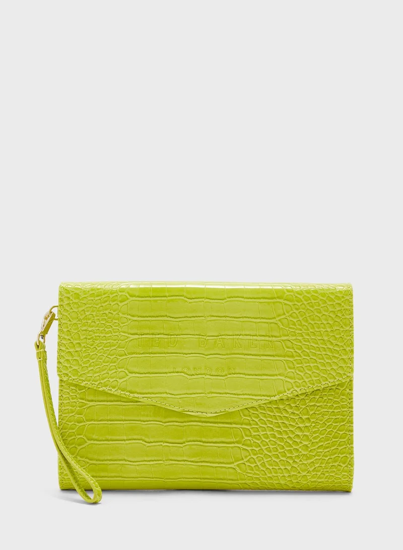 Ted Baker Crocey Croc Effect Envelope Pouch