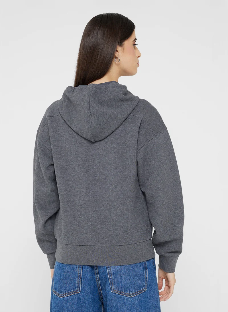 LACOSTE Zipped Double Face Pique Hoodie