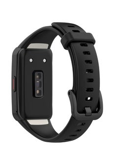 Generic Soft Honor Band 6 Silicone Strap for Honor 6 Monochrome Replacement Mesh Soft Sports - Black  - Image 2