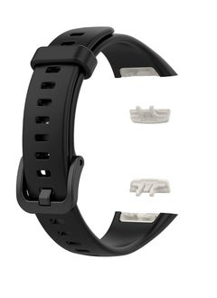 Generic Soft Honor Band 6 Silicone Strap for Honor 6 Monochrome Replacement Mesh Soft Sports - Black  - Image 3