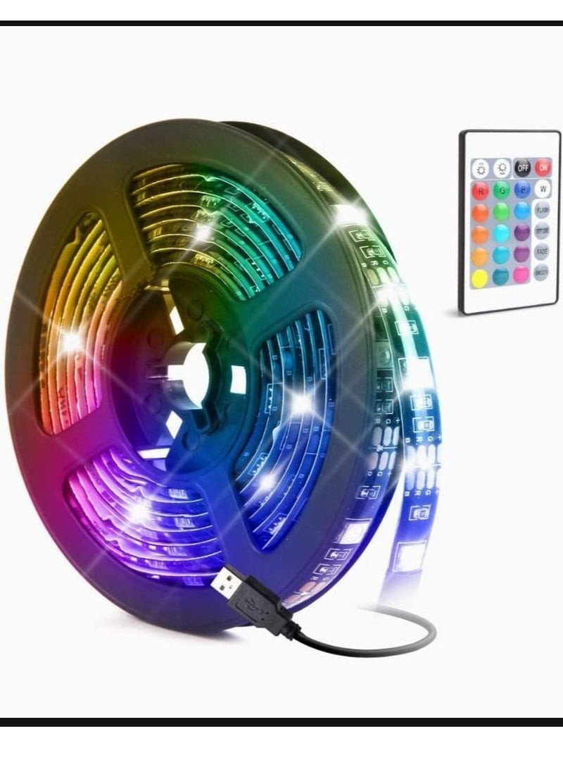 Generic LED Light Strip,5m RGB Color Changing strip Light for Home, Kitchen, Room, Bedroom, Dorm Room, Bar, Parties and Festivals. with IR Remote Control, 5050 LEDs,DIY Mod  - Image 1