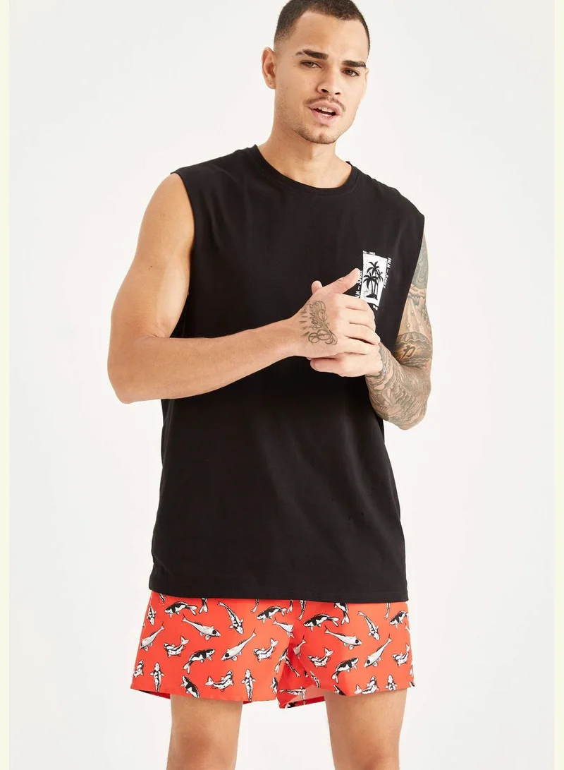 DeFacto Printed Mini Swim Short