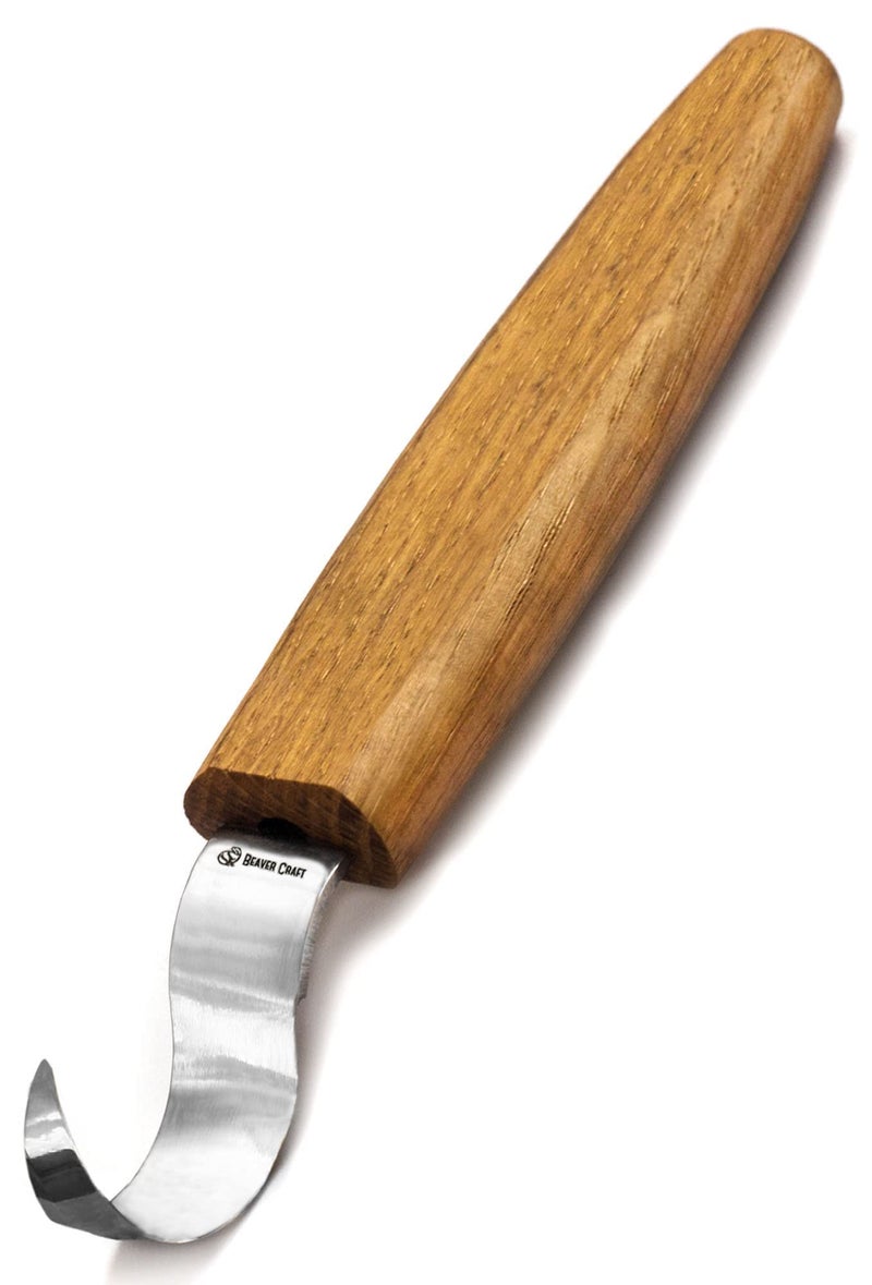 BeaverCraft Spoon Carving Hook Knife SK1 - Spoon Carving Tools Right-Handed - Crooked Whittling Knife for Spoons Kuksa Bowls and Cups, Whittling Tools for Beginners and Professional Carvers - Image 1