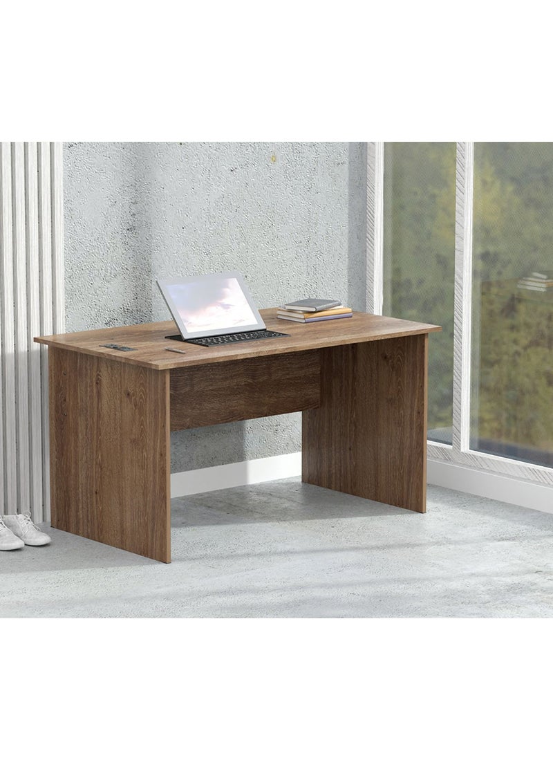 Mahmayi Mahmayi MP1 100x60 Writing Table Without Drawer - Brown with Black BS01 Desktop Socket with USB AC Port for Office, Home, and Meeting Room 17 cm  - Image 4