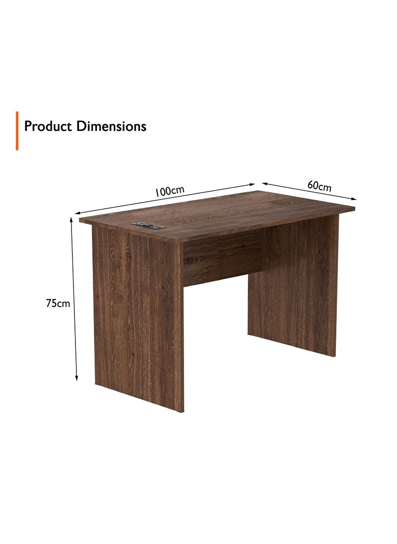 Mahmayi Mahmayi MP1 100x60 Writing Table Without Drawer - Brown with Black BS01 Desktop Socket with USB AC Port for Office, Home, and Meeting Room 17 cm  - Image 3