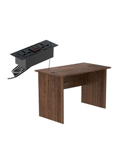 Mahmayi MP1 100x60 Writing Table Without Drawer - Brown with Black BS01 Desktop Socket with USB AC Port for Office, Home, and Meeting Room 17 cm - pzsku/Z939192F1C147337EDB84Z/45/_/1697463388/87f5f277-290c-4c37-9c5d-bd4be8c4025e