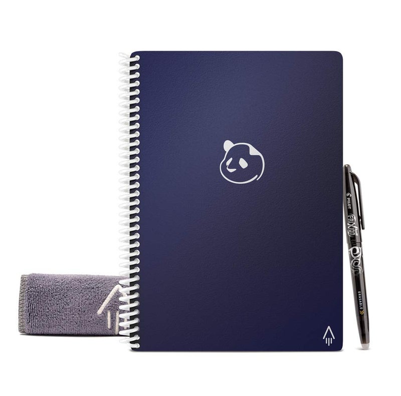 Rocketbook Smart Reusable Notebook, Executive Size Panda Planner with Daily, Weekly, & Monthly Pages, Midnight Blue, (6" x 8.8") - Image 1