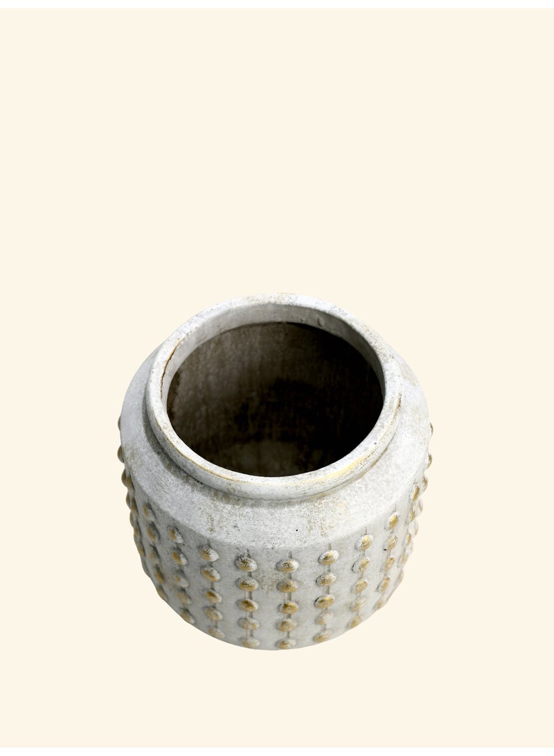 Modern Cement Planter Pot (30×30cm) – Decorative Textured Flower Pot for Indoor & Outdoor Spaces - Image 4