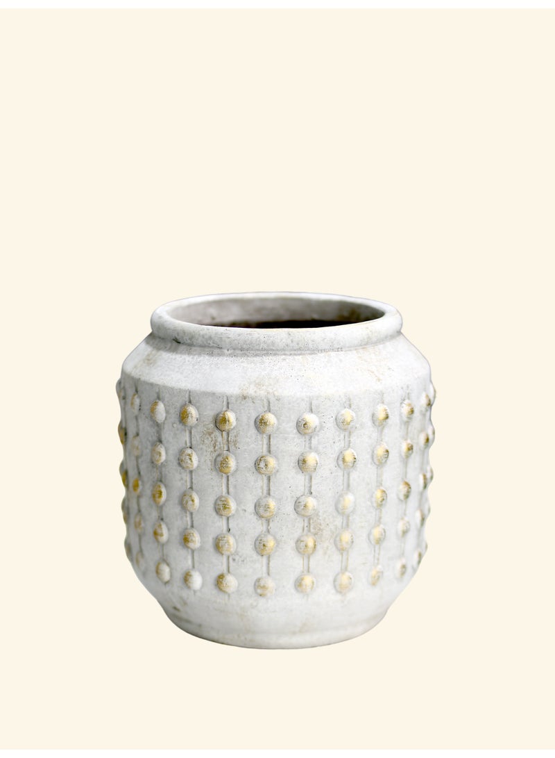 Modern Cement Planter Pot (30×30cm) – Decorative Textured Flower Pot for Indoor & Outdoor Spaces - Image 3