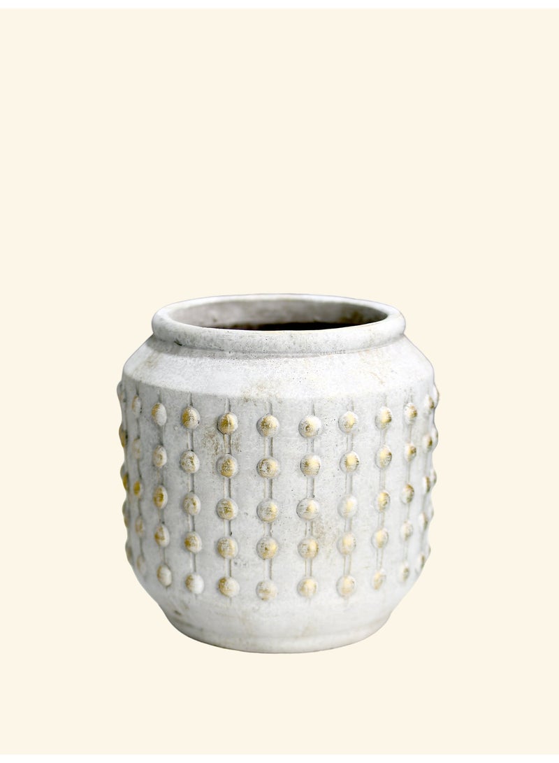 أصيص نباتات أسمنتي عصري (30×30 سم) – أصيص ديكور بملمس بارز للاستخدام الداخلي والخارجي - Image 3