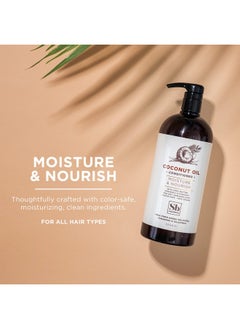 Soapbox Coconut Oil Conditioner Sulfate Free Paraben Free Silicone Free Color Safe And Vegan Hair Conditioner (33.8 Ounces)  - Image 3
