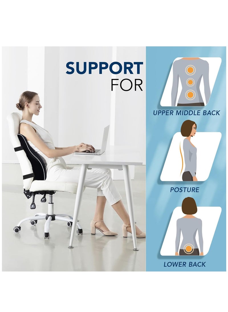 Arabest Lumbar Support Pillow, Memory Foam Back Pillows, Orthopedic Backrest with Breathable 3D Mesh Cover, Lumbar Cushion for Office, Car, Wheelchair - Image 2