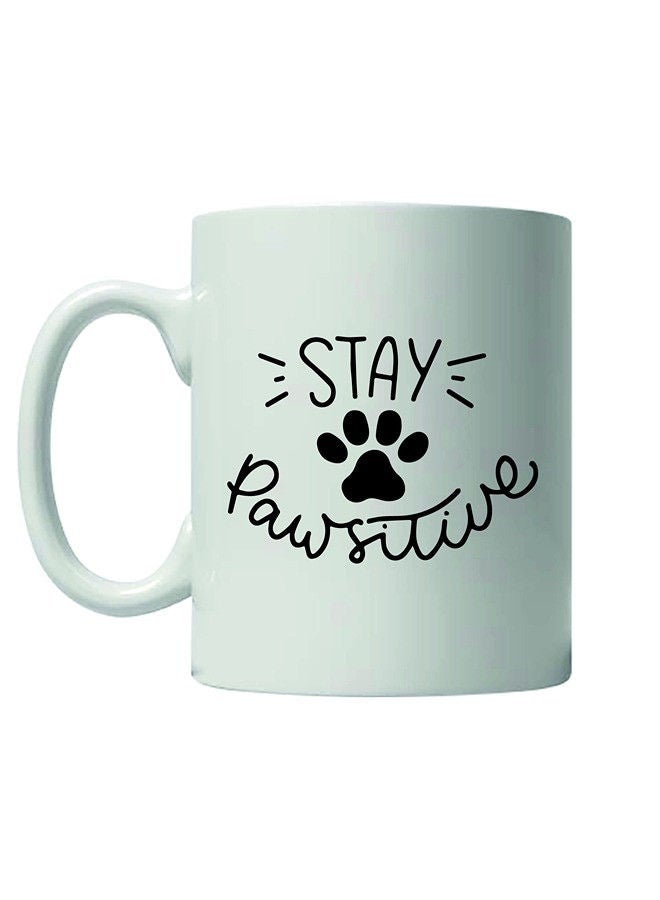 Giftmate Giftmate Stay Pawsitive Dog Lovers Printed Ceramic Tea and Coffee Mug 320ml - Image 1