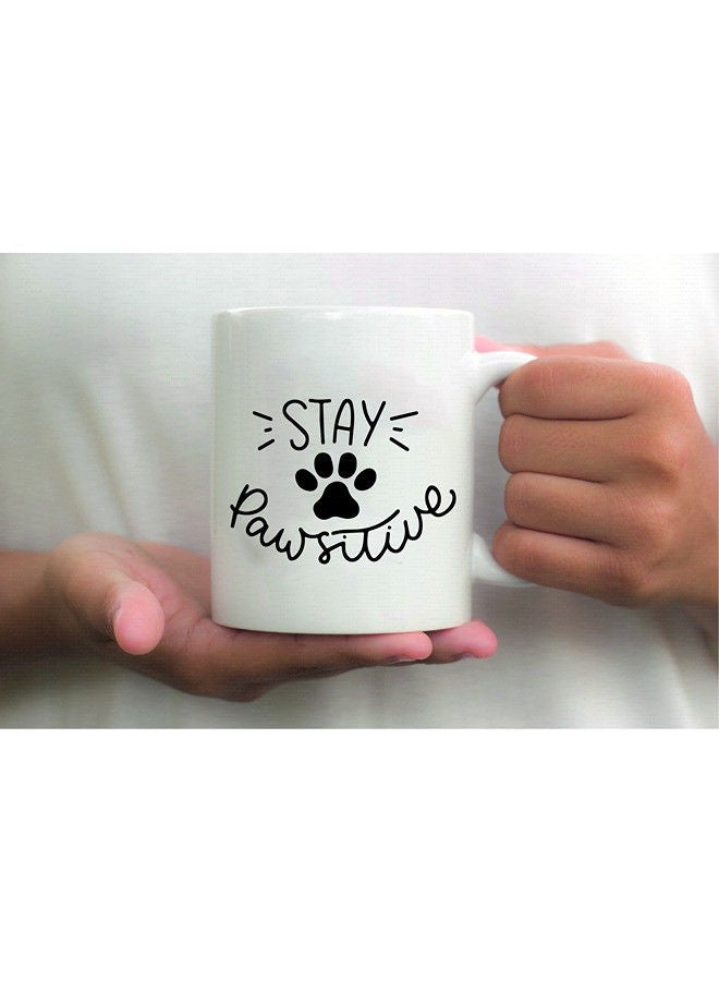 Giftmate Giftmate Stay Pawsitive Dog Lovers Printed Ceramic Tea and Coffee Mug 320ml - Image 2